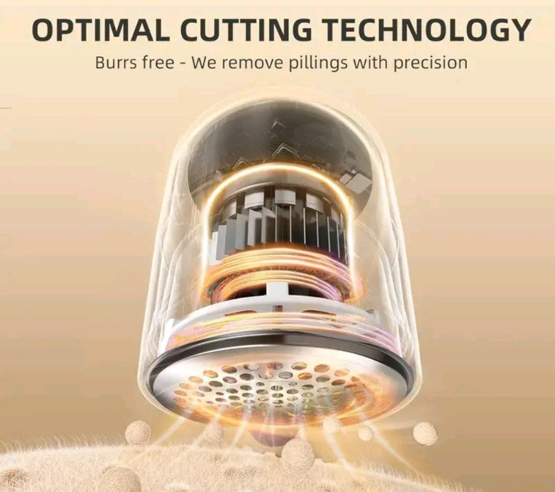 Rechargeable 3-Speed Fabric Lint Remover with Stainless Steel Blade