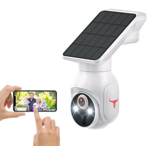 Solar Powered Outdoor Security Camera – 1080p HD, Two-Way Talk, Night Vision, AI Motion Detection
