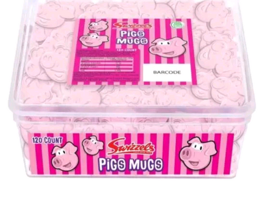 Swizzels Pigs Mugs – 120 Count Tub