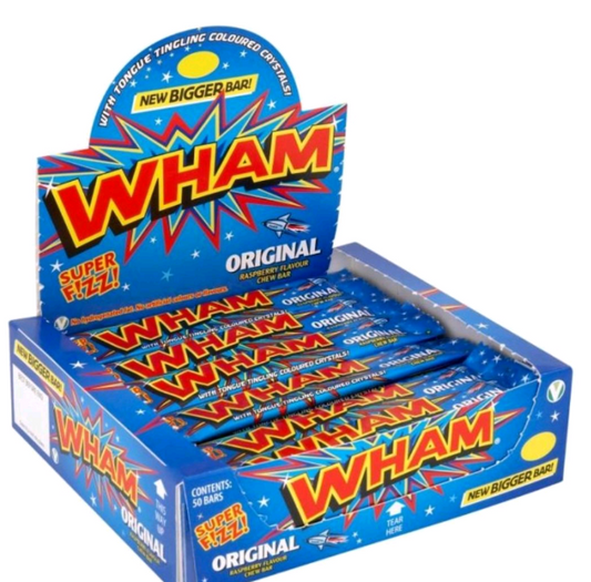 Wham Original Super Fizz Chew Bars – Box of 50