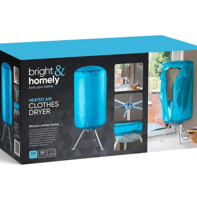 Bright & Homely Heated Air Clothes Dryer – Fast, Efficient & Perfect for UK Weather