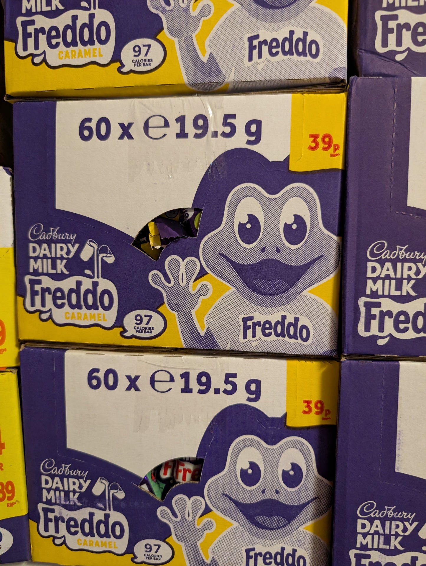 Cadbury Dairy Milk Freddo Bars – Box of 60 caramel or plain