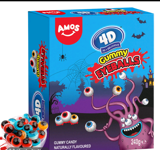 Amos 4D Gummy Eyeballs – Fruity Halloween Candy Fun