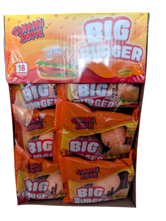 Gummi Zone Big Burger Gummy Sweets – Box of 18
