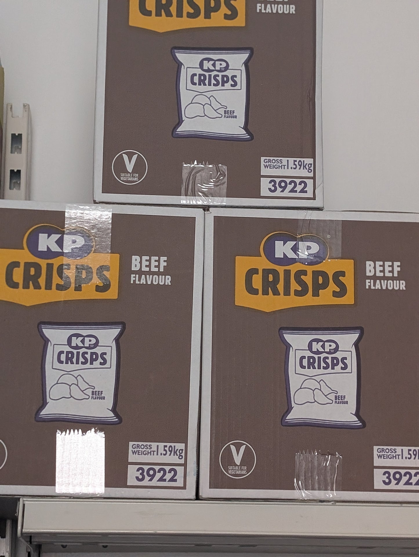 KP Crisps Beef Flavour – Box of 48