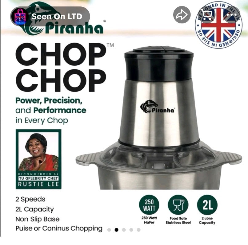 Piranha Chop Chop 2L Electric Food Chopper Ex store hartlepool