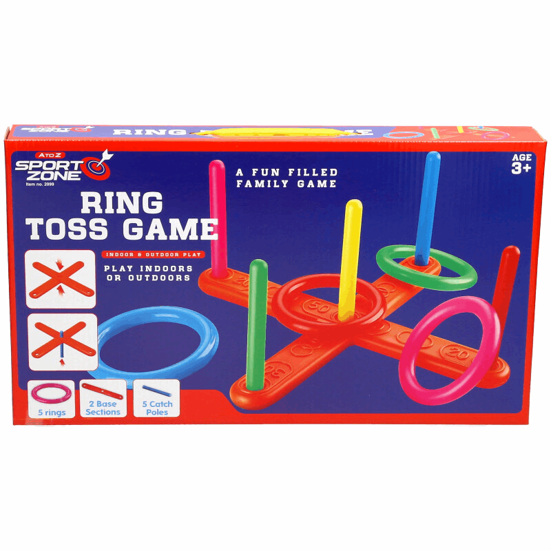 PLASTIC HOOP RING QUOITS TOSS TOSSING GAME SET SUMMER OUTDOOR FUN FAMILY KIDS U&C Solutions Ltd