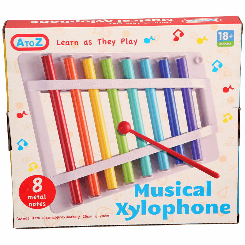 AtoZ Kids Xylophone Glockenspiel Musical Toy Xmas Gift with Mallet U&C Solutions Ltd